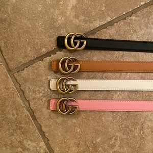 Girls Belt Set with Gold Buckle